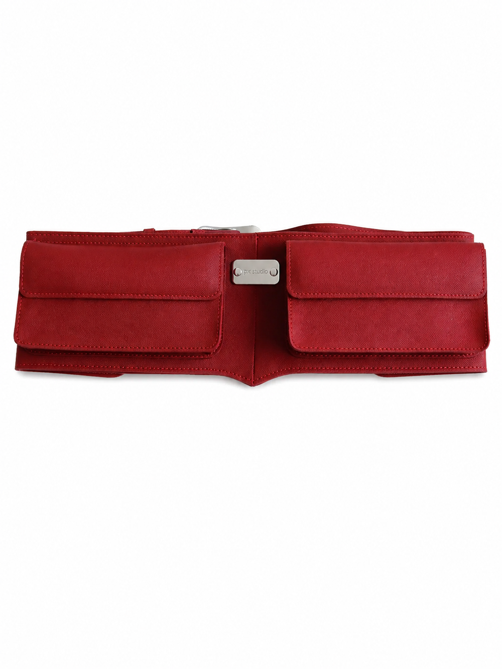 LEATHER BELT BAG RED