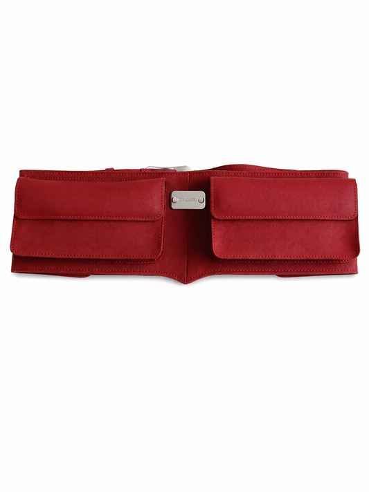 LEATHER BELT BAG RED