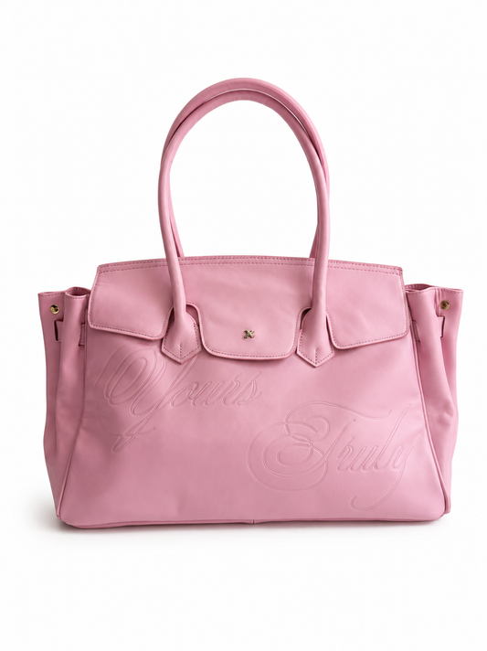 LEATHER CARRYALL PINK