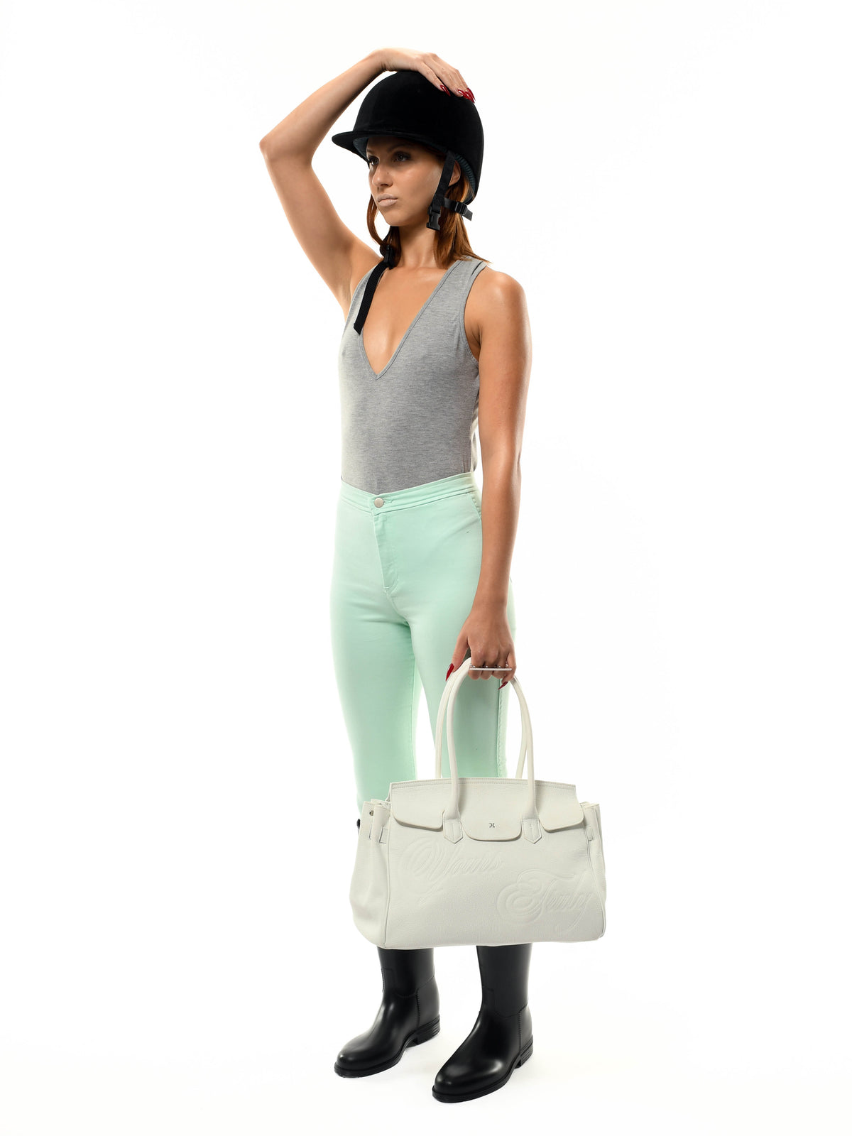 LEATHER CARRYALL WHITE