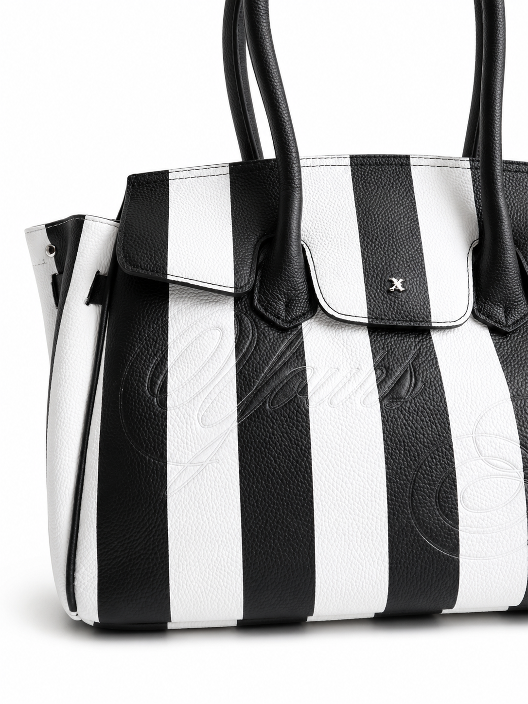 LEATHER CARRYALL STRIPED