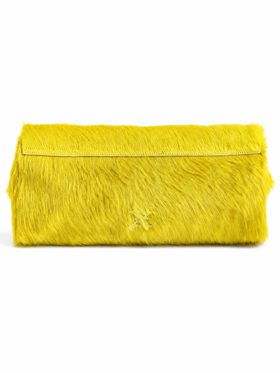 PILLOW COWHIDE CLUTCH YELLOW