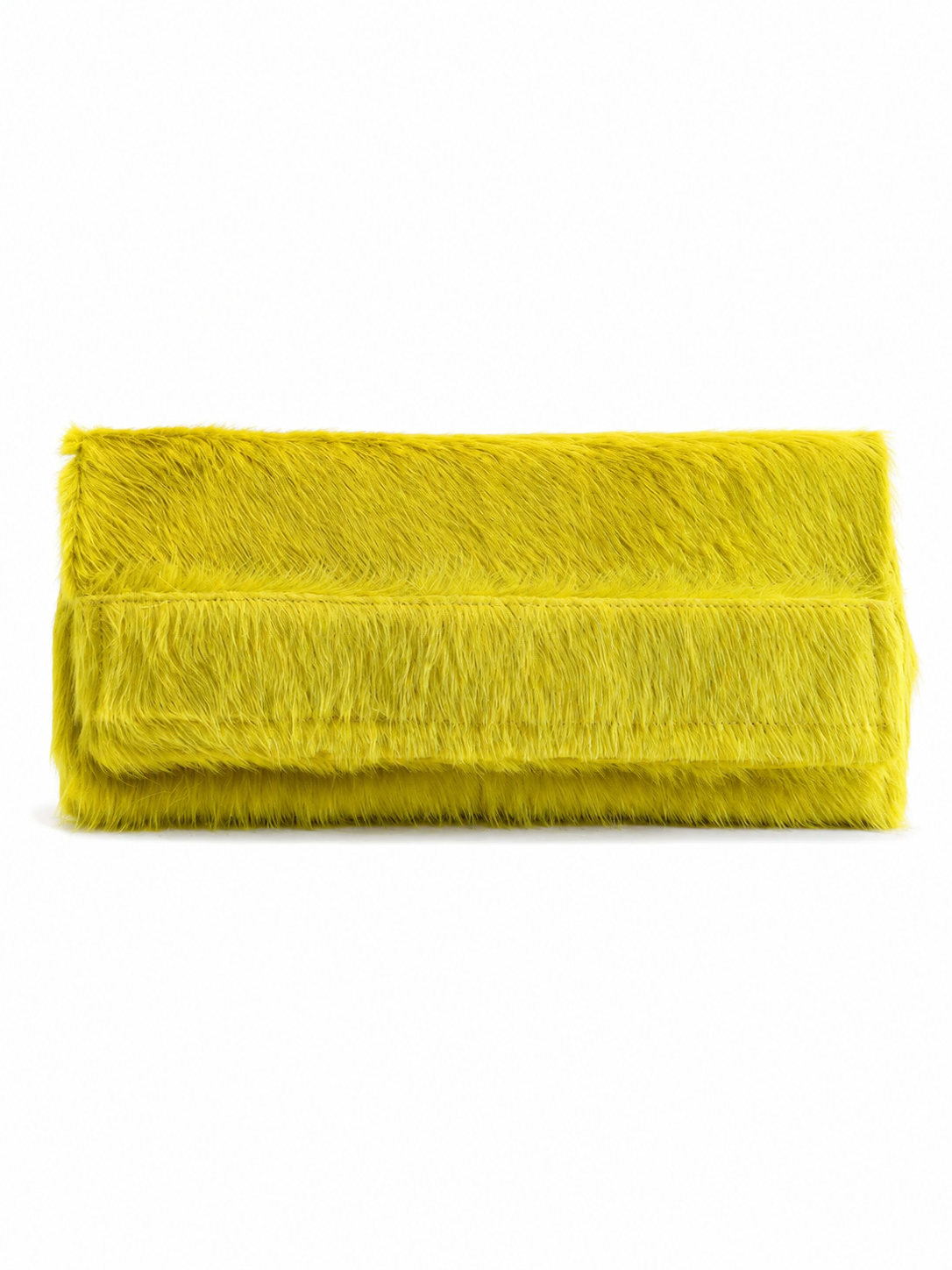 PILLOW COWHIDE CLUTCH YELLOW