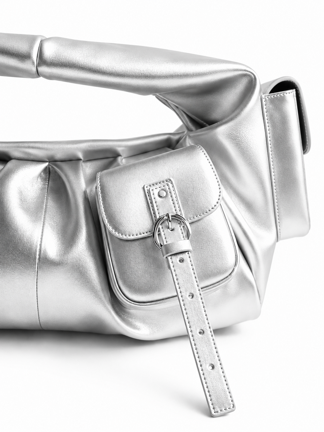 BETTY LEATHER BAG SILVER