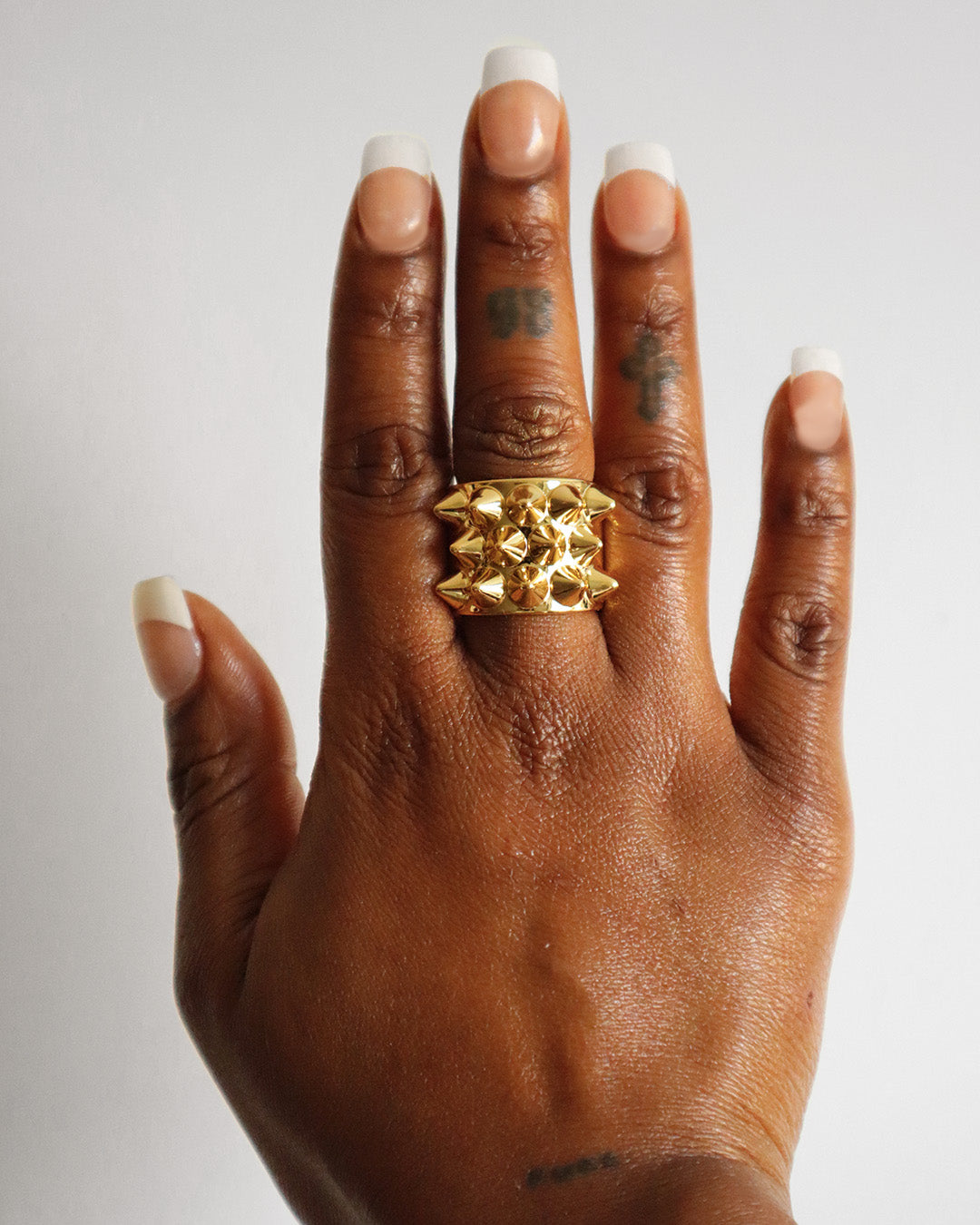 SPIKED RING GOLD