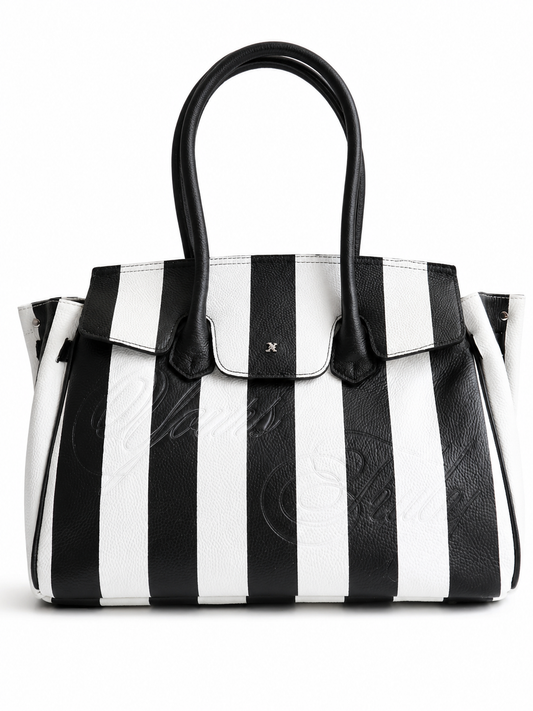 LEATHER CARRYALL STRIPED