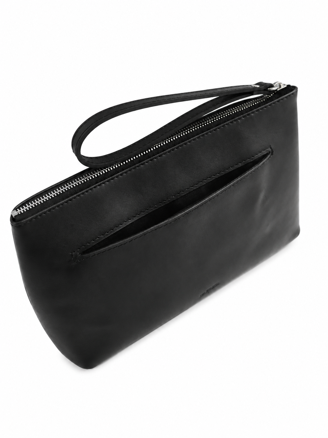 KNUCKLE LEATHER CLUTCH BLACK