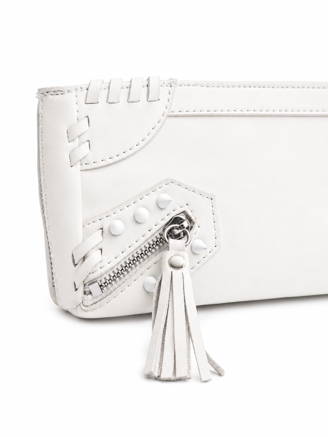 METRO LEATHER CLUTCH WHITE