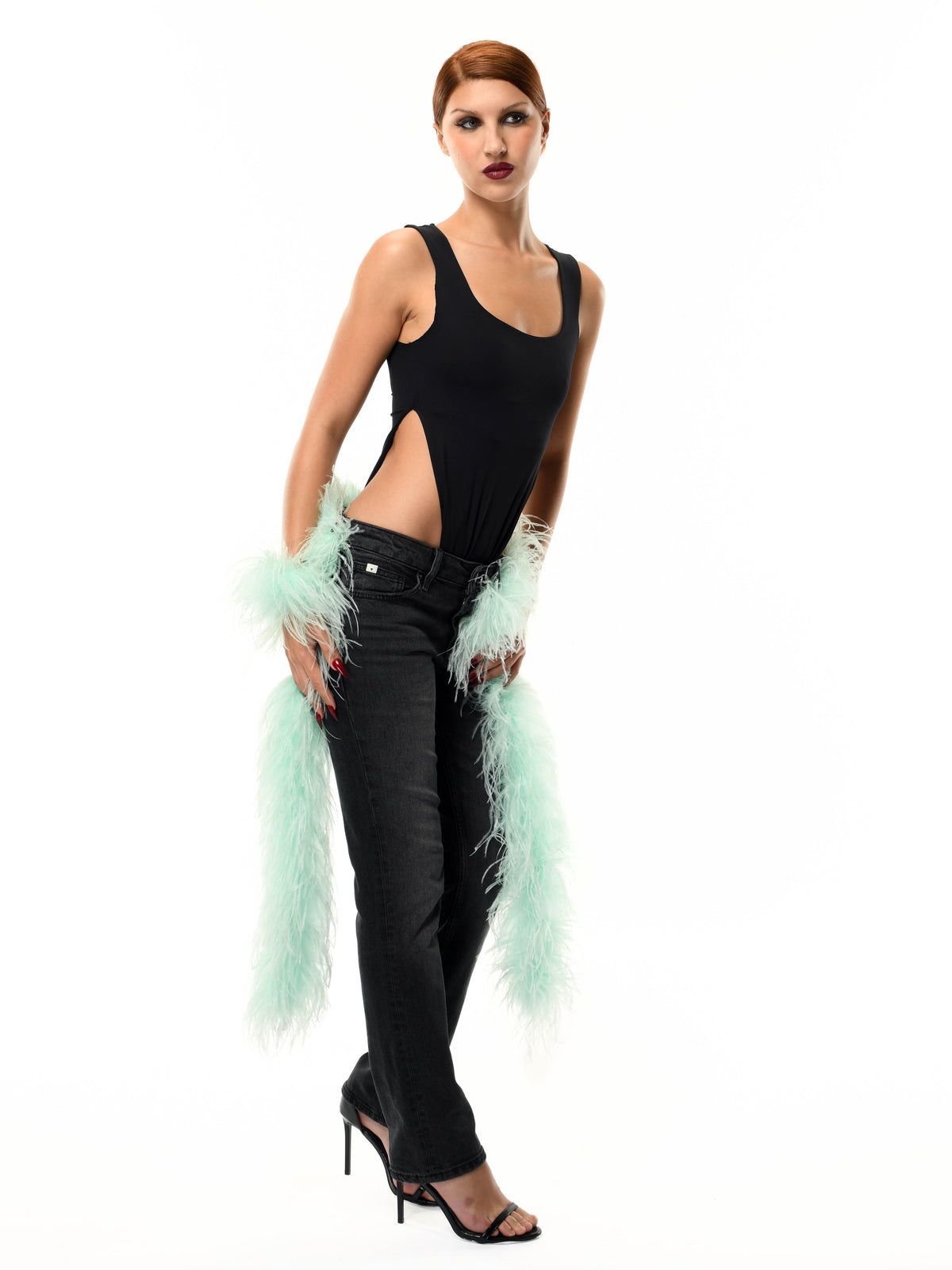 OSTRICH FEATHER BOA MINT