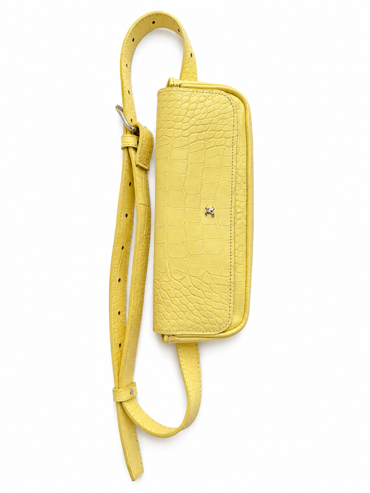 POUCH BELT CROC YELLOW