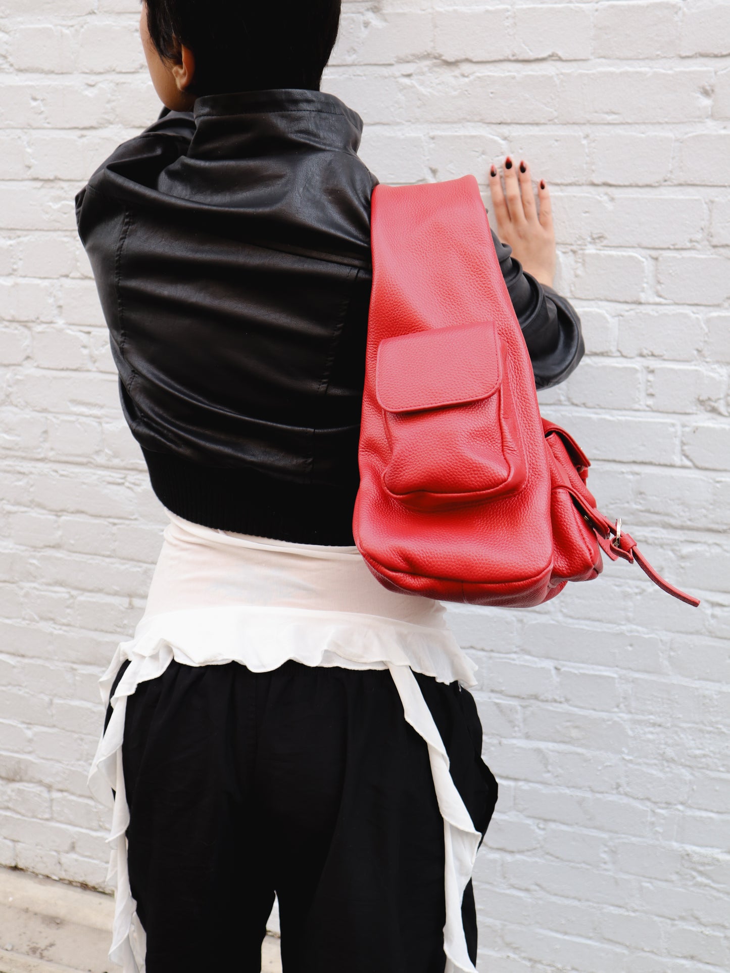 BETTY LEATHER BAG RED
