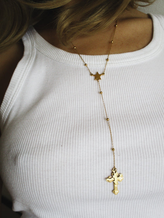 X ROSARY NECKLACE