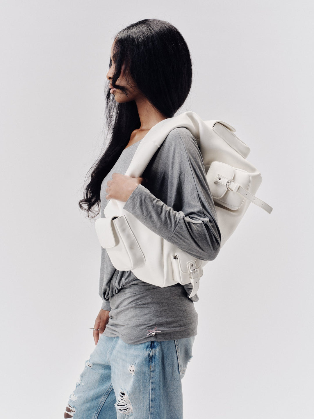 BETTY LEATHER BAG WHITE