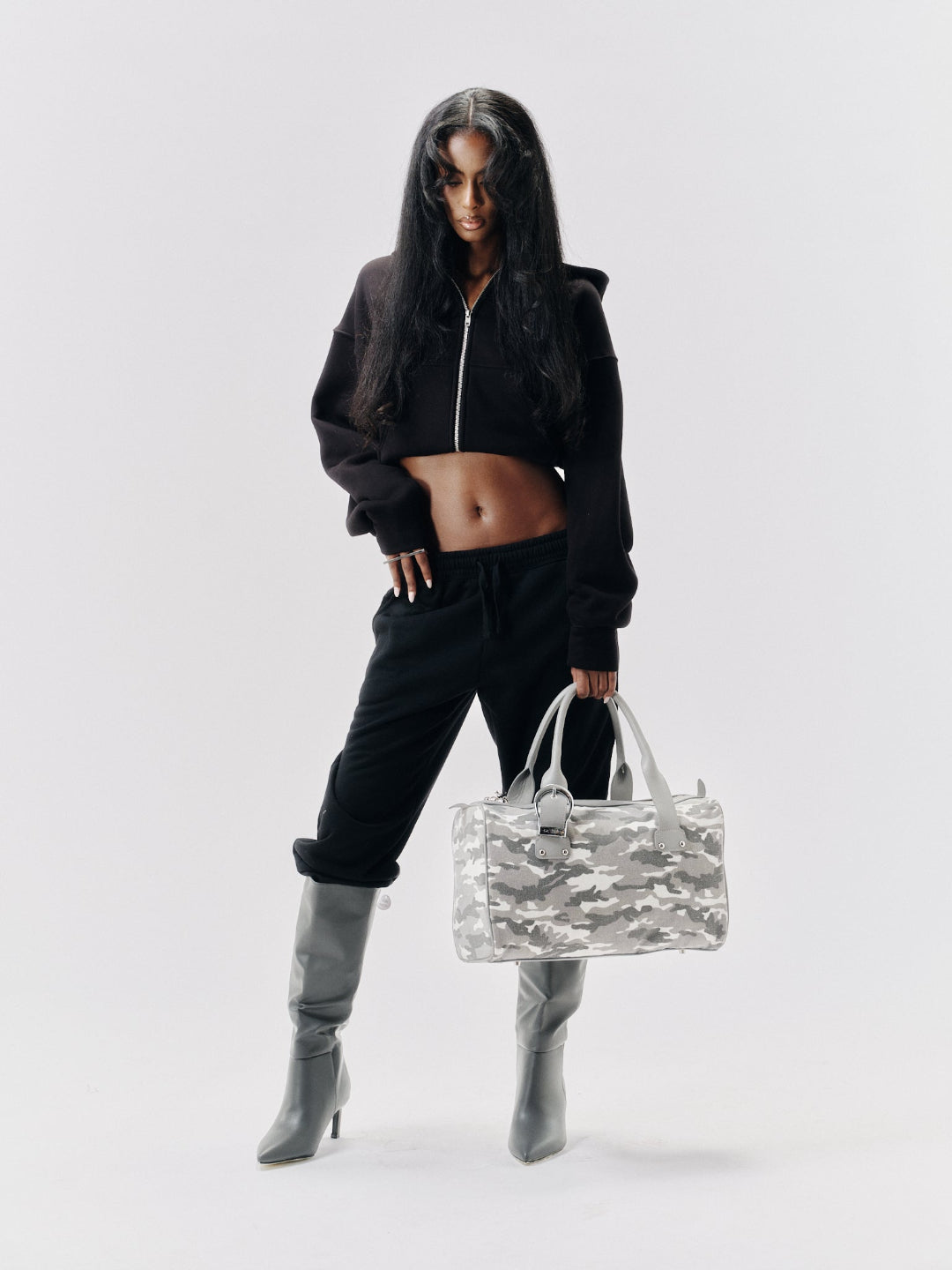 JANE BAG GREY CAMO