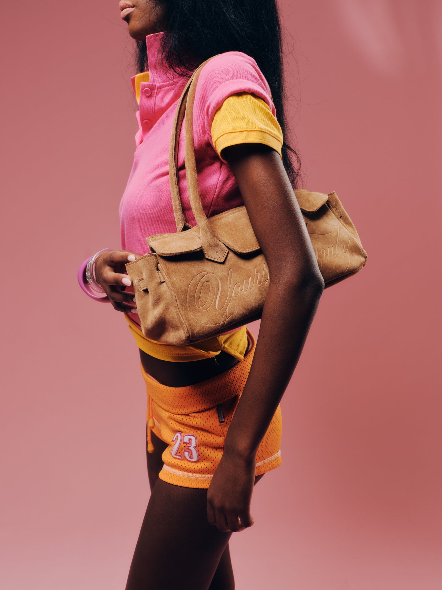 SUEDE CARRYALL MINI BEIGE