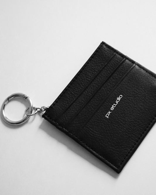 CARD SLIP LEATHER BLACK