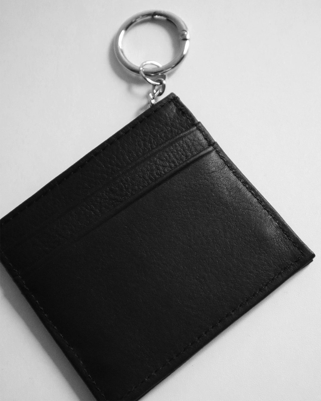 CARD SLIP LEATHER BLACK