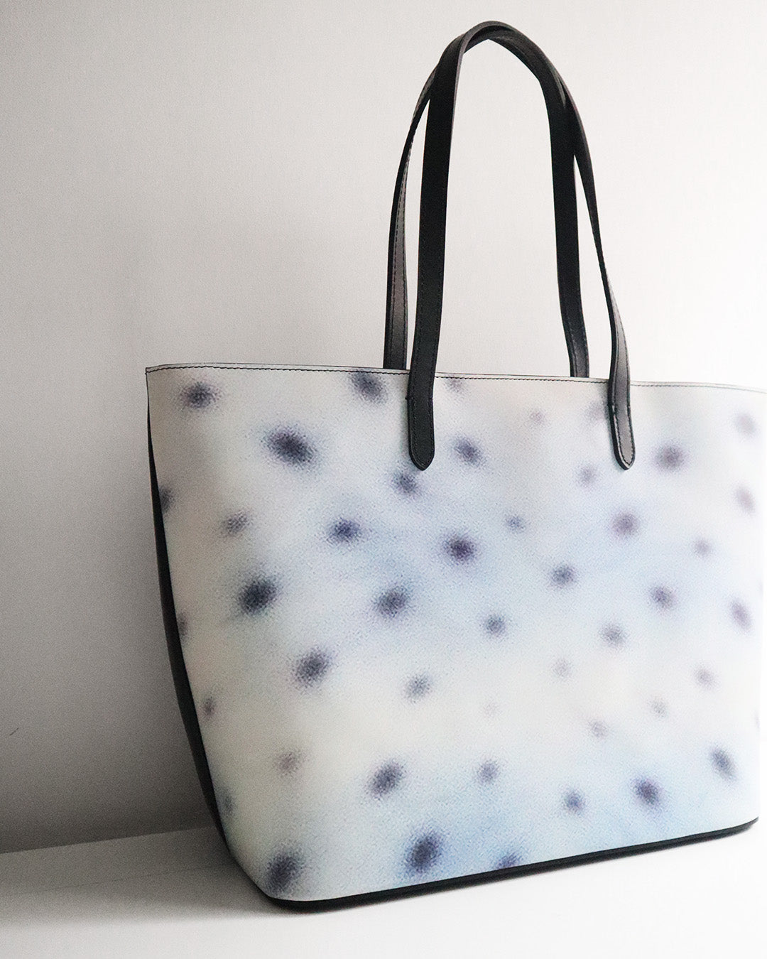 LEATHER AIRBRUSH TOTE BAMBI BLUE