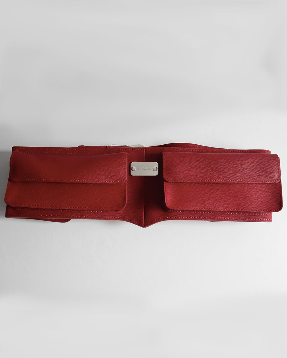 LEATHER BELT BAG RED