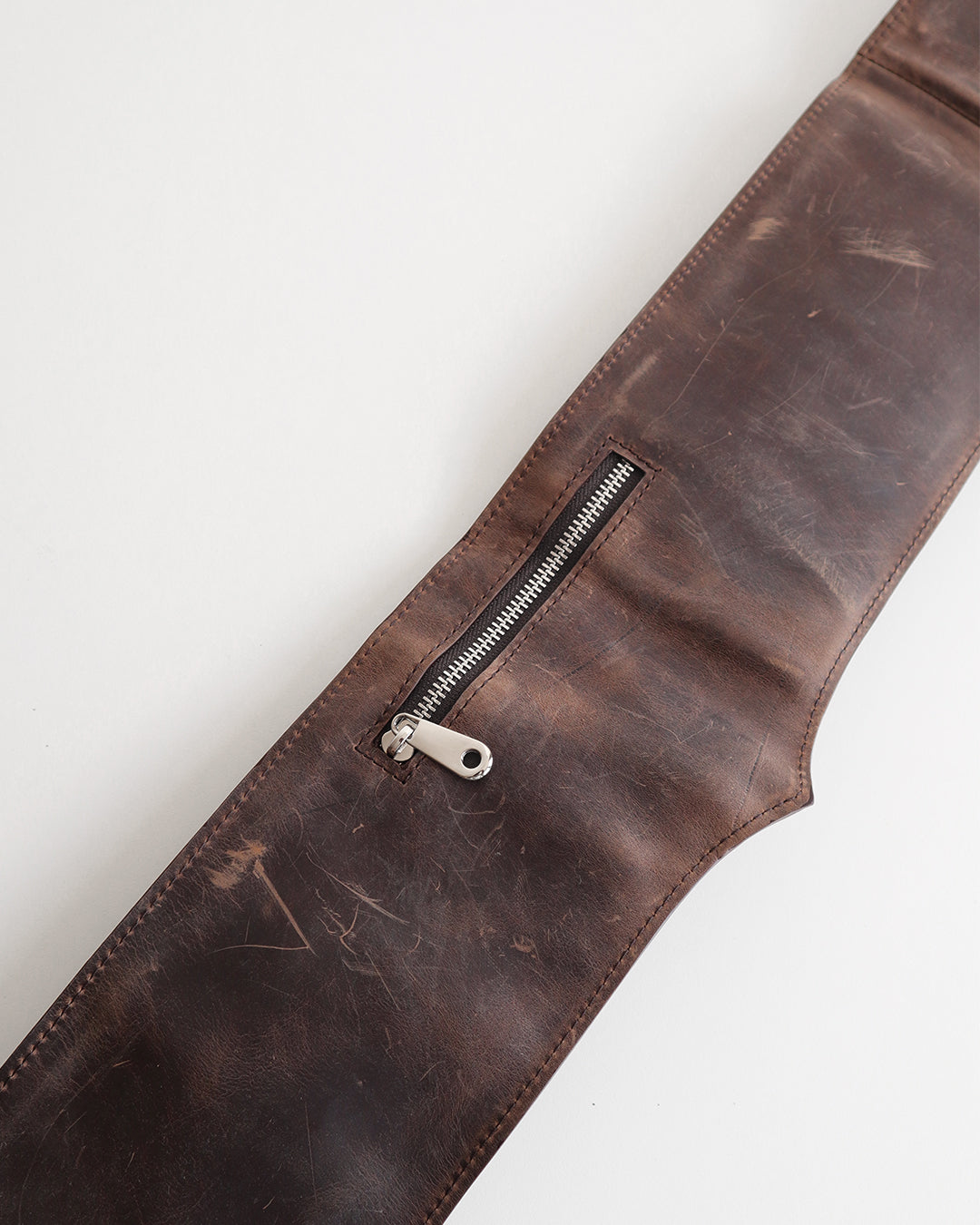 LEATHER BELT BAG BROWN