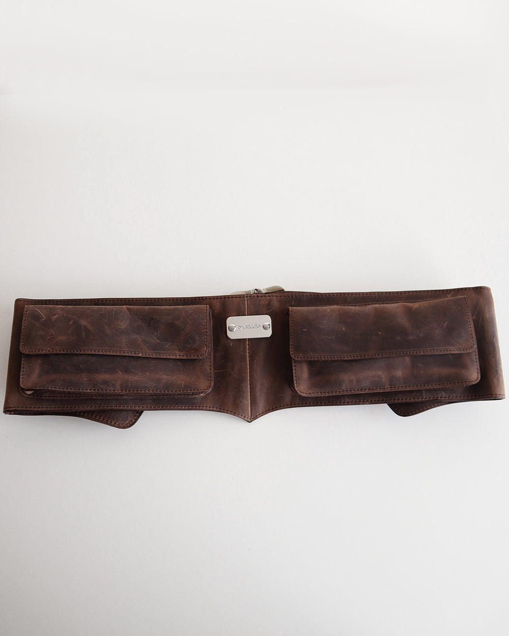 LEATHER BELT BAG BROWN