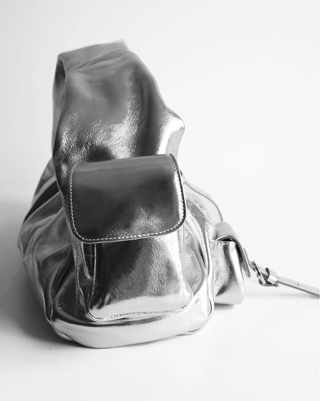 BETTY LEATHER BAG SILVER