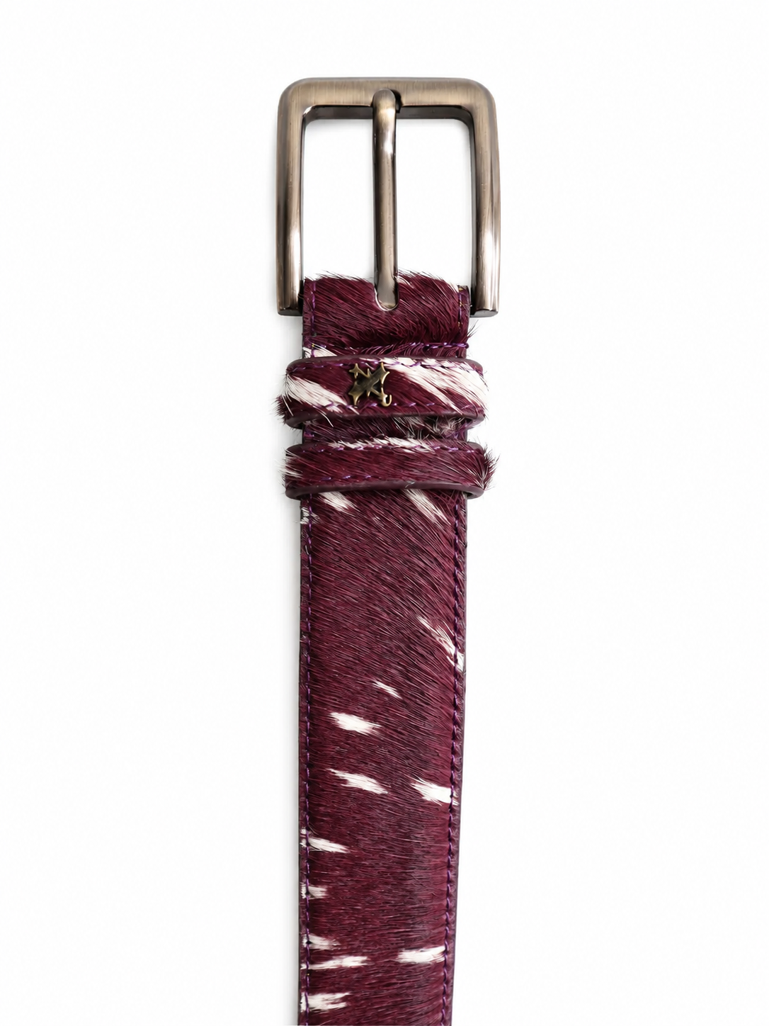 COWHIDE BELT PURPLE