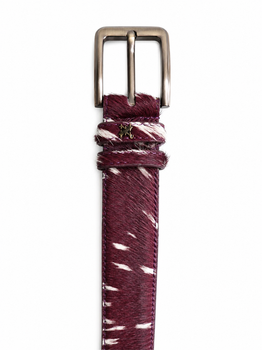 COWHIDE BELT PURPLE