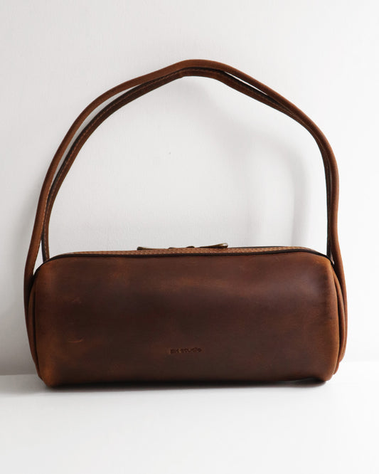 BULLET LEATHER BAG BROWN