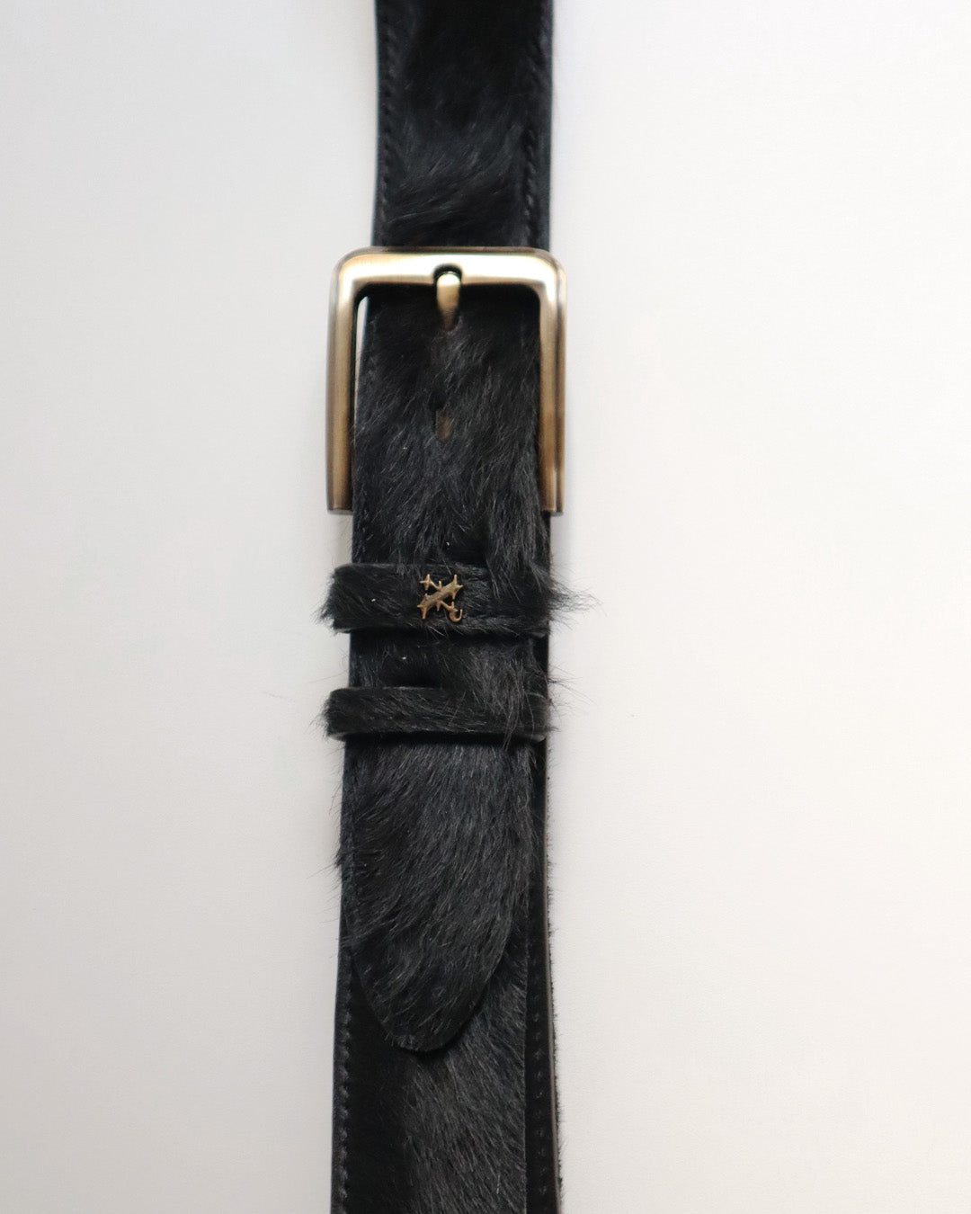 COWHIDE BELT BLACK