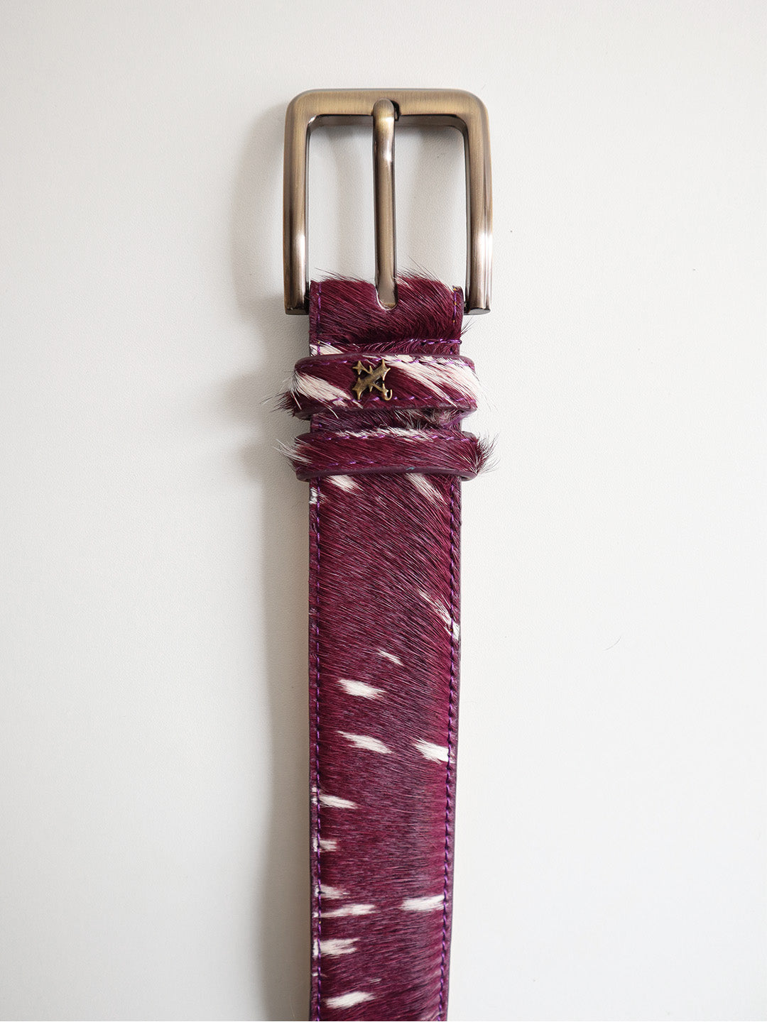 COWHIDE BELT PURPLE
