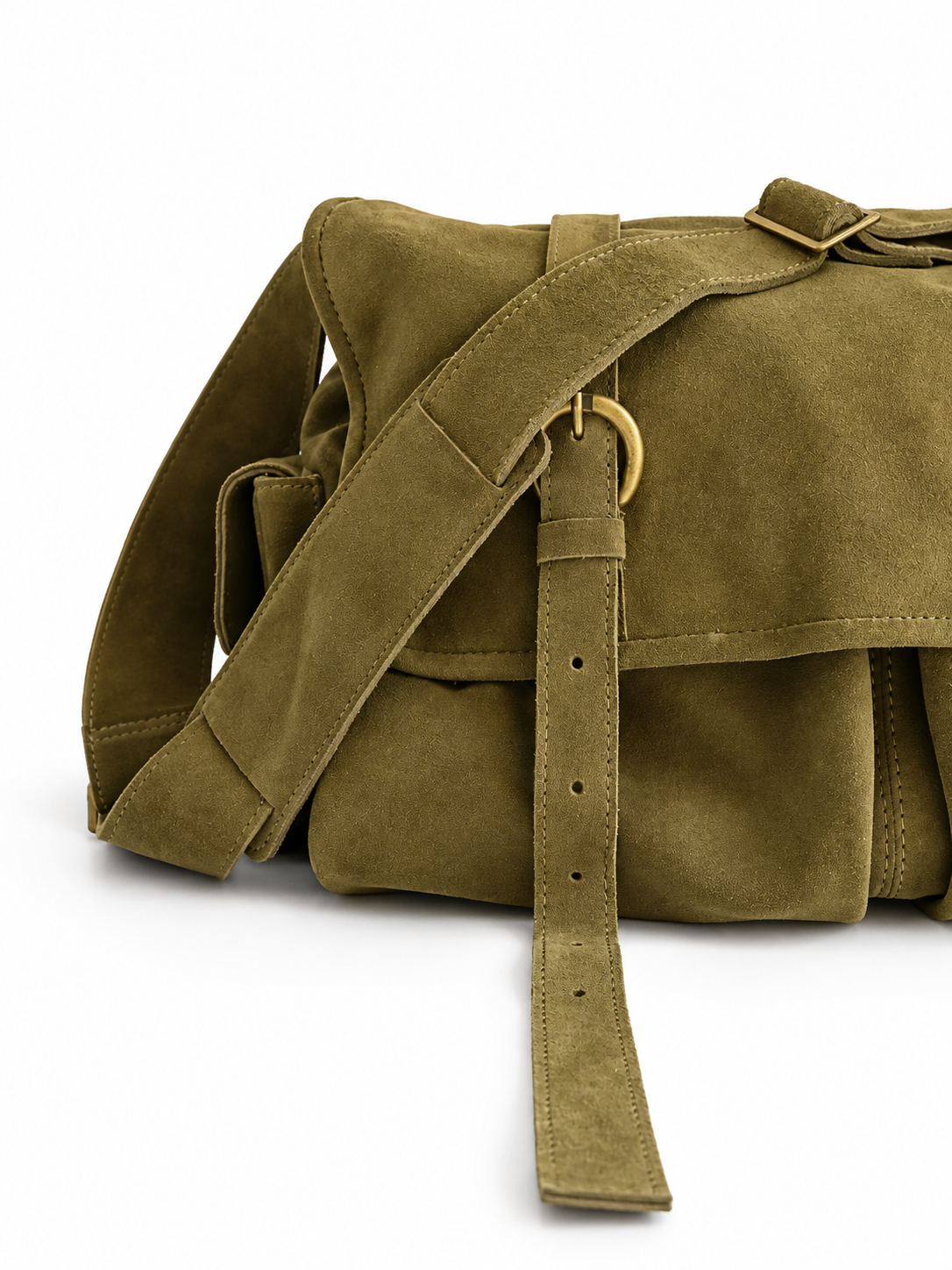 FREDDY SUEDE MESSENGER KHAKI