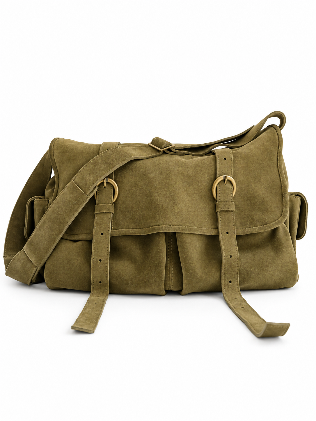 FREDDY SUEDE MESSENGER KHAKI