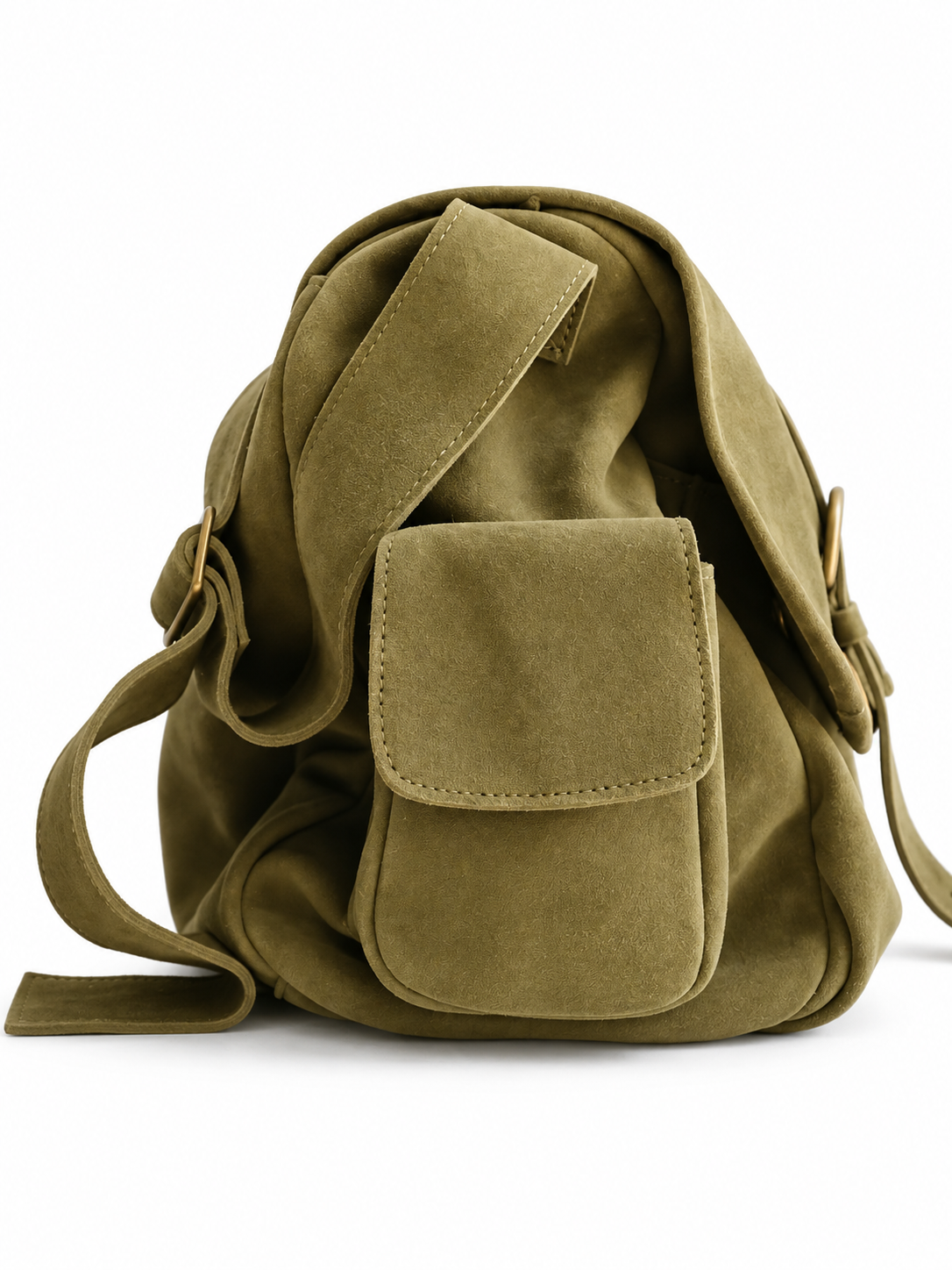 FREDDY SUEDE MESSENGER KHAKI