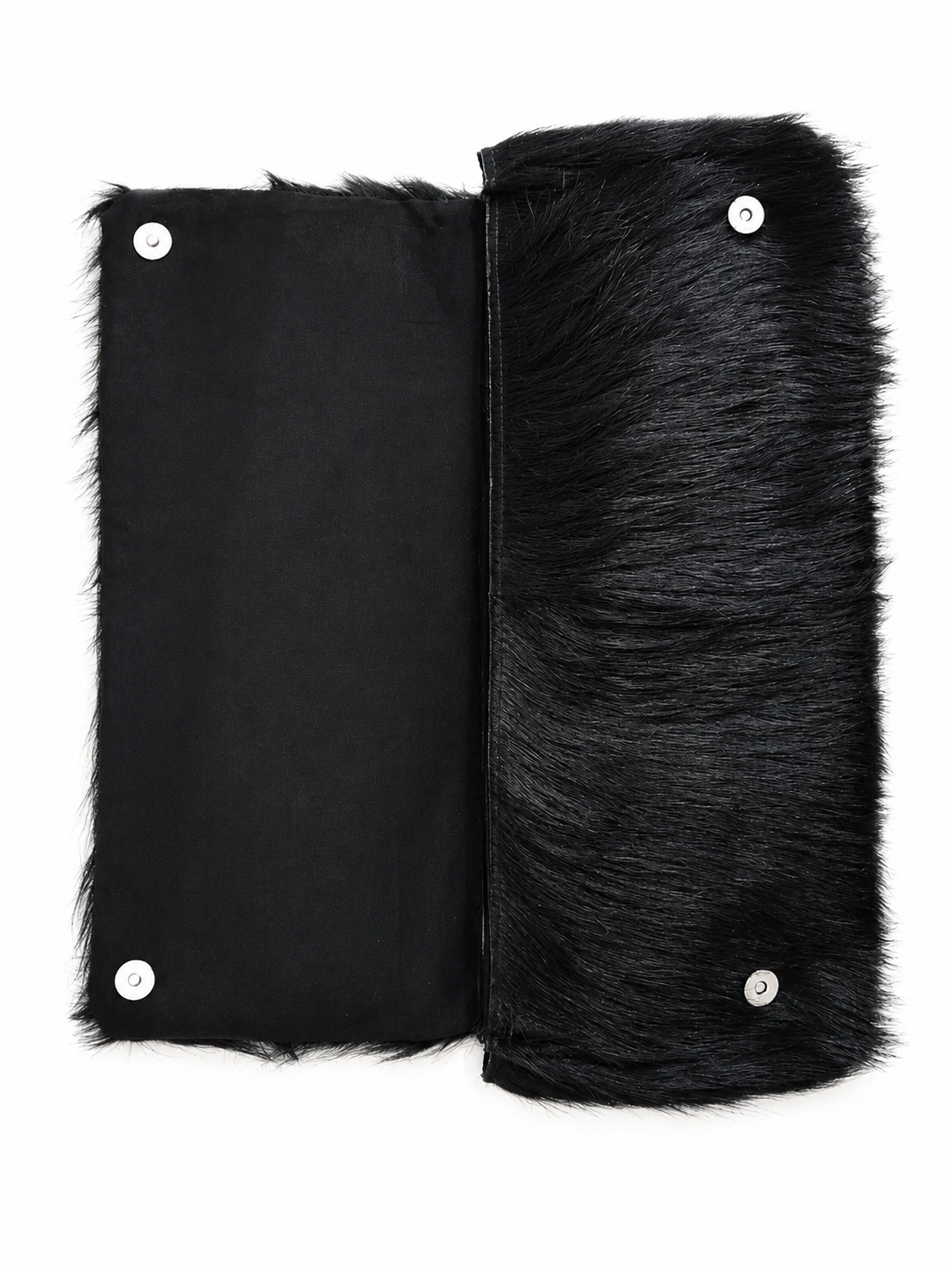 PILLOW COWHIDE CLUTCH BLACK