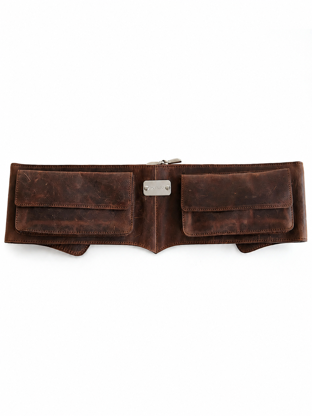 LEATHER BELT BAG BROWN