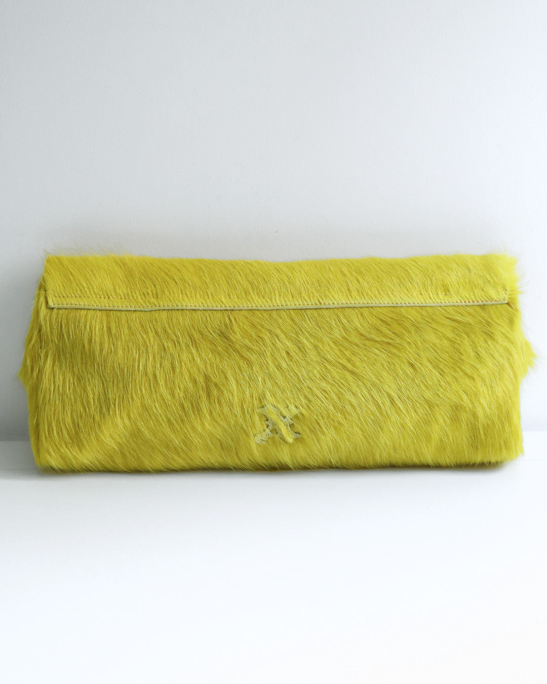PILLOW COWHIDE CLUTCH YELLOW