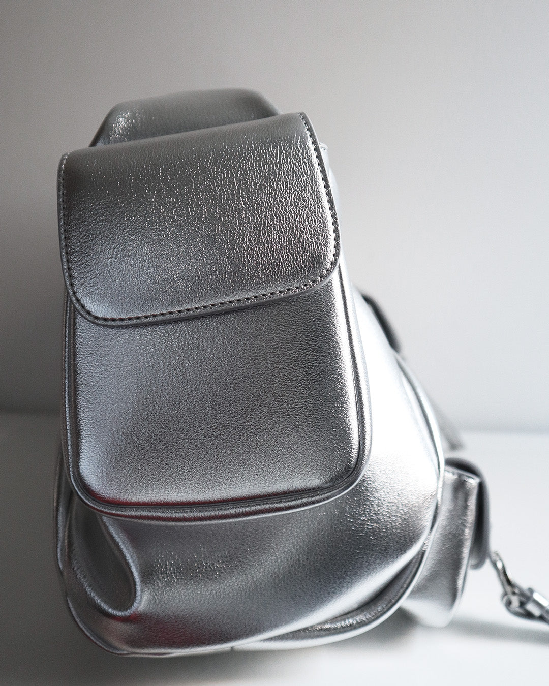 BETTY LEATHER BAG SILVER