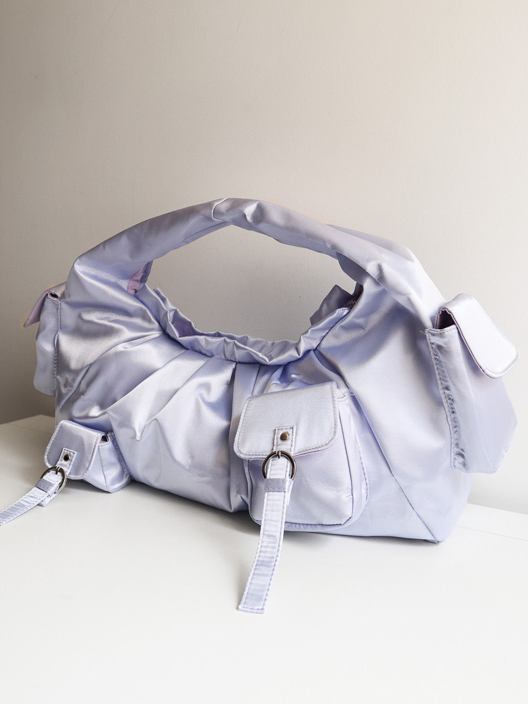 BETTY SATIN BAG BLUE
