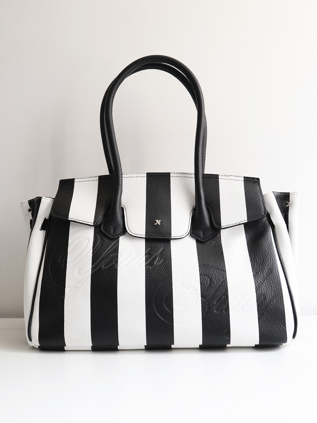 LEATHER CARRYALL STRIPED