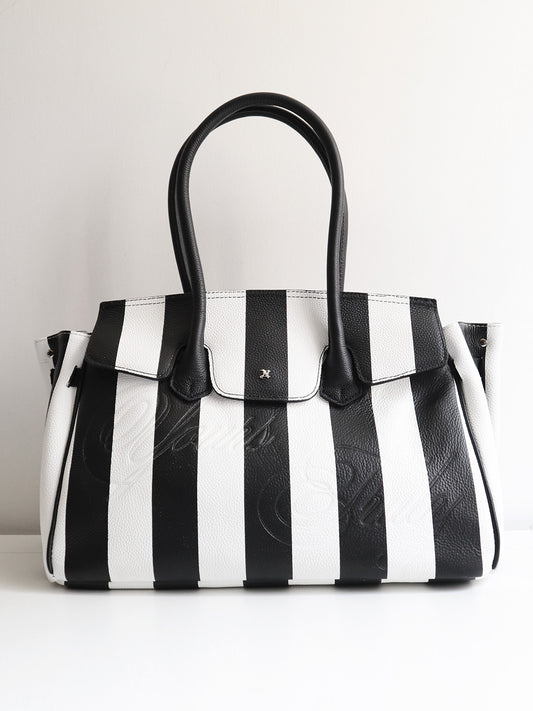 LEATHER CARRYALL STRIPED