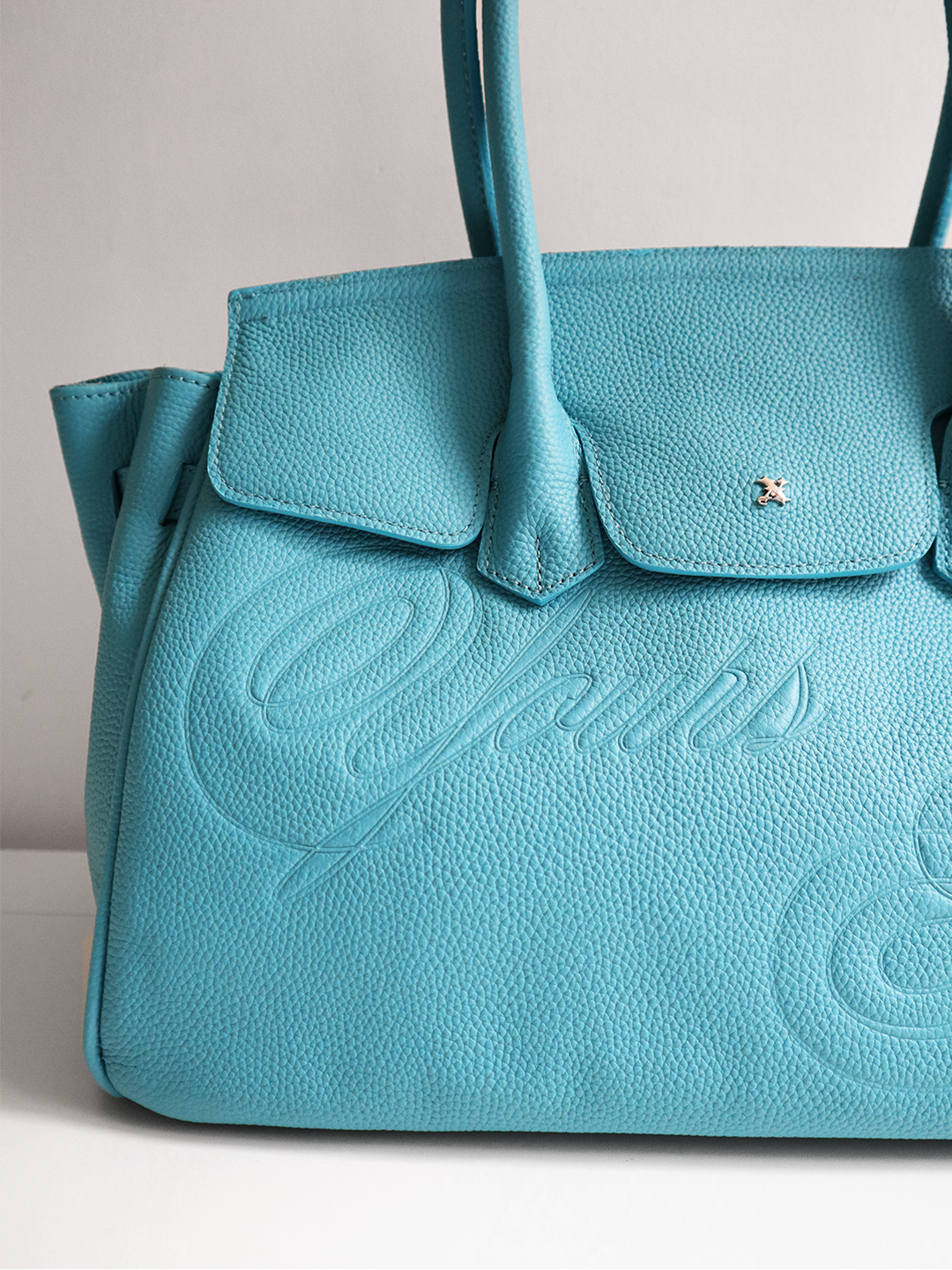LEATHER CARRYALL TEAL