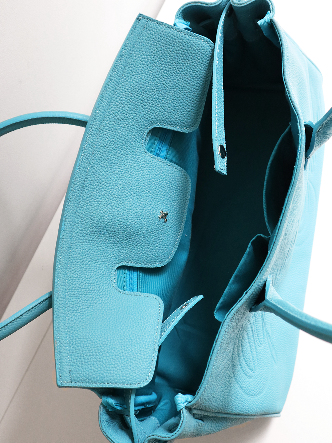 LEATHER CARRYALL TEAL