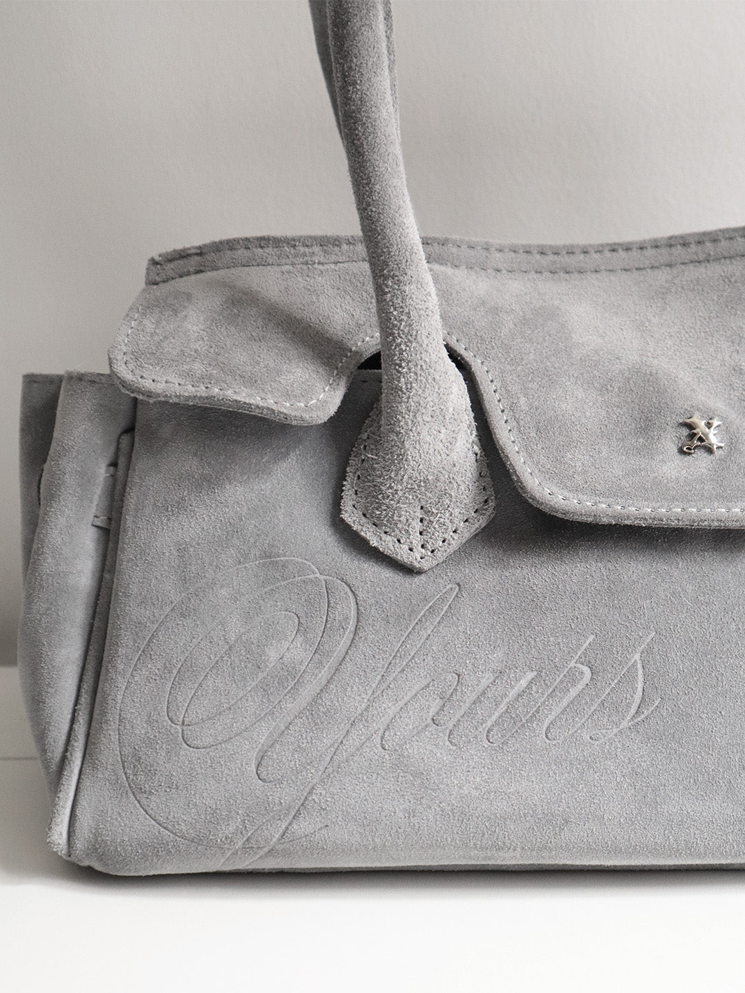 SUEDE CARRYALL MINI GREY