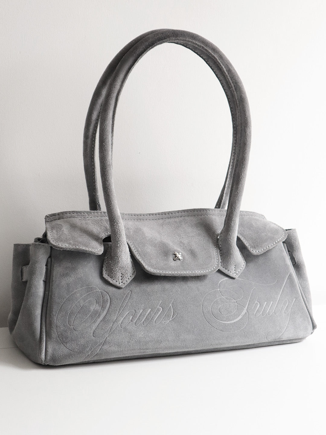 SUEDE CARRYALL MINI GREY