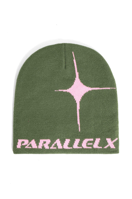 parallel beanie army green
